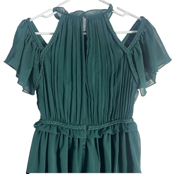 Ted Baker London Dress Women’s Size 1/US 4 Green Pippio Rope Ruffled Mini Dress - Picture 6 of 15